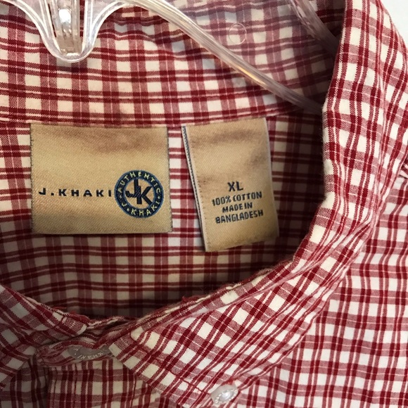 Boys Red Checkered Shirt Long Sleeve XL - Picture 3 of 4